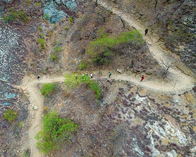 Rough road to the archaeological site of Choquequirao