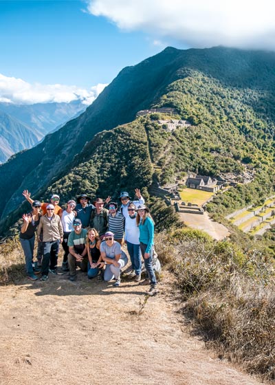 Tourist group in Choquequirao